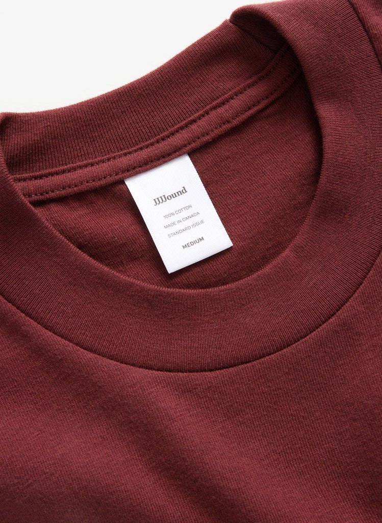 J90 T-Shirt Pocket - Burgundy – JJJJound