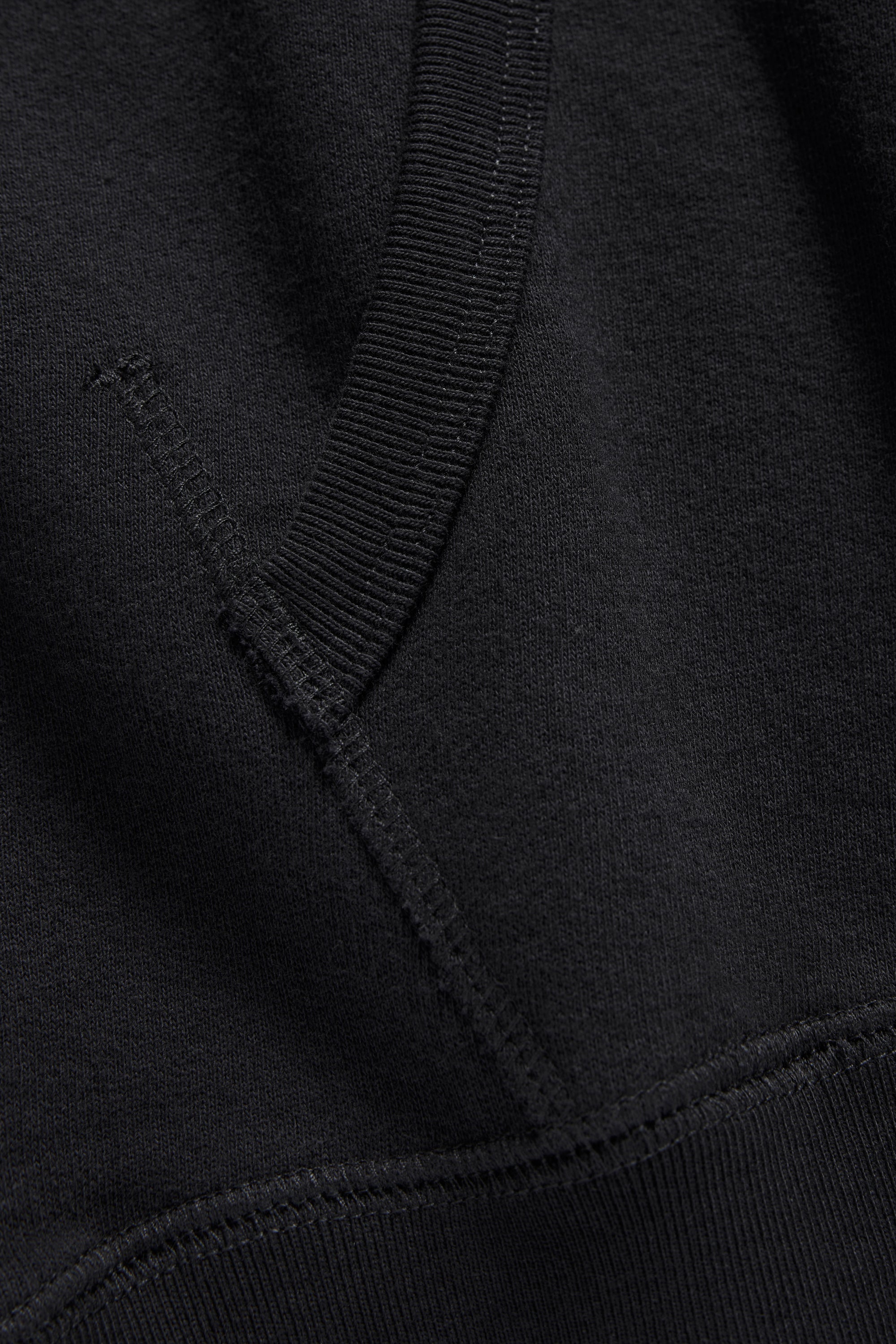 70s Hooded Zip Sweatshirt - Black French Terry