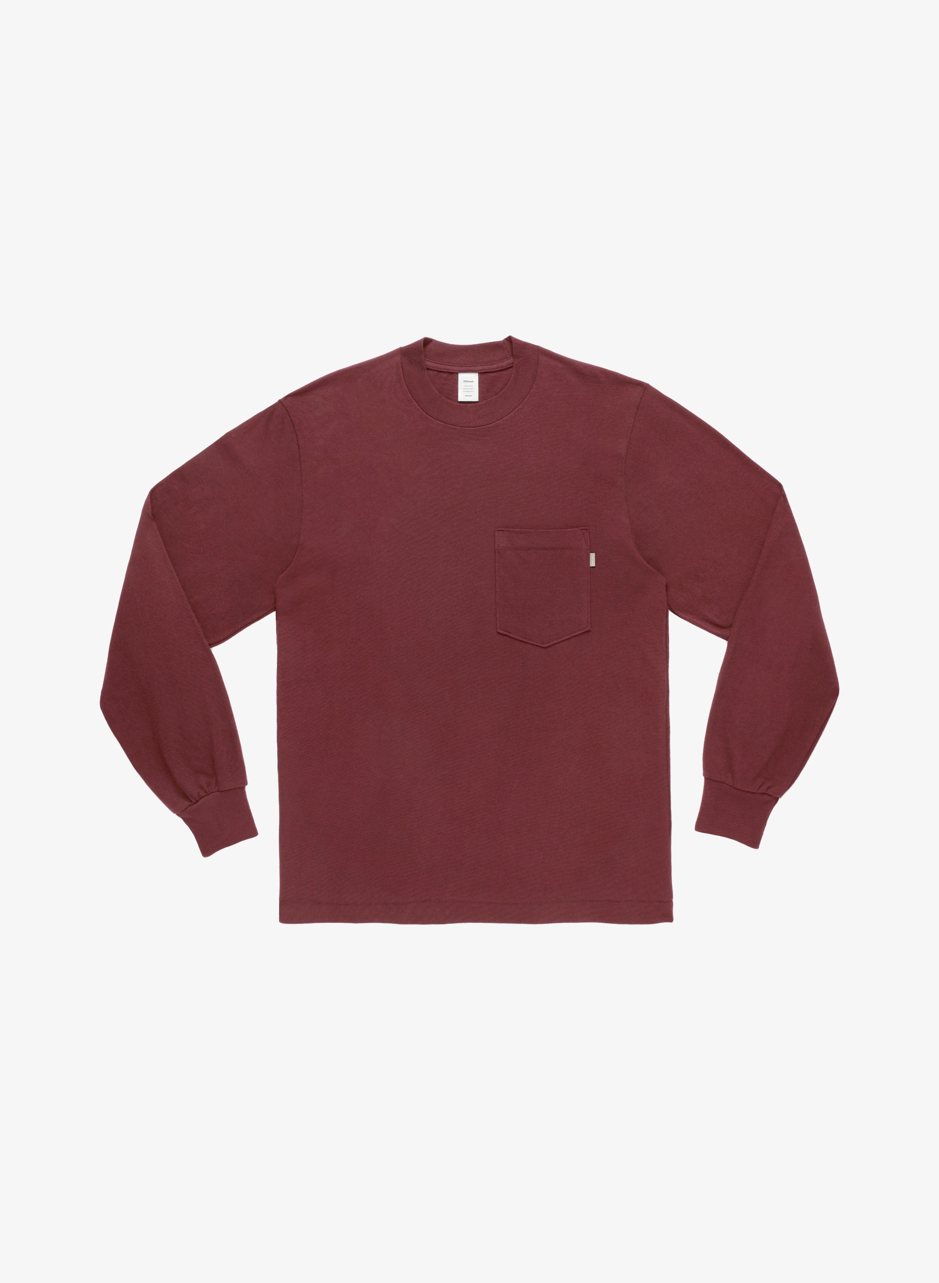 J90 Longsleeve Pocket - Burgundy – JJJJound