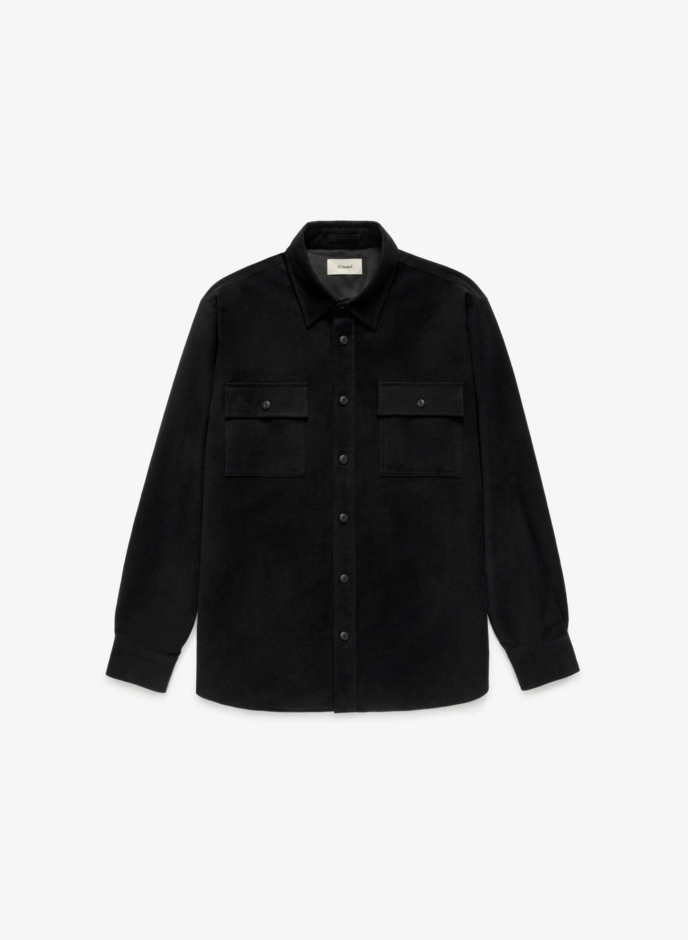 Moleskin Lined Overshirt - Black