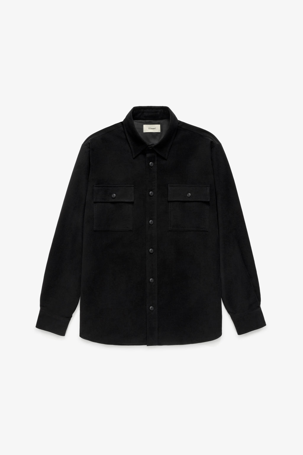 Lined Moleskin Overshirt - Black