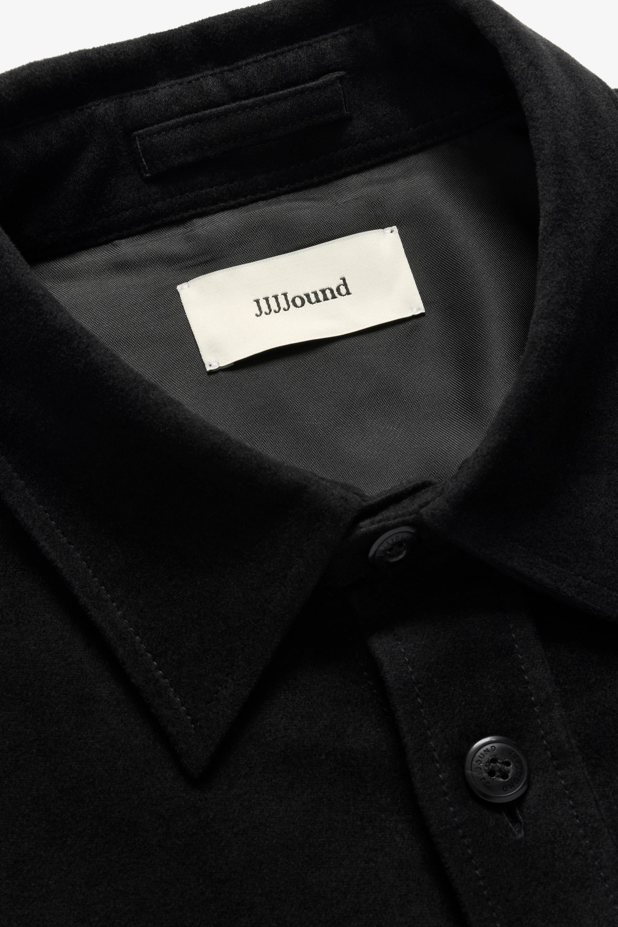 Lined Moleskin Overshirt - Black