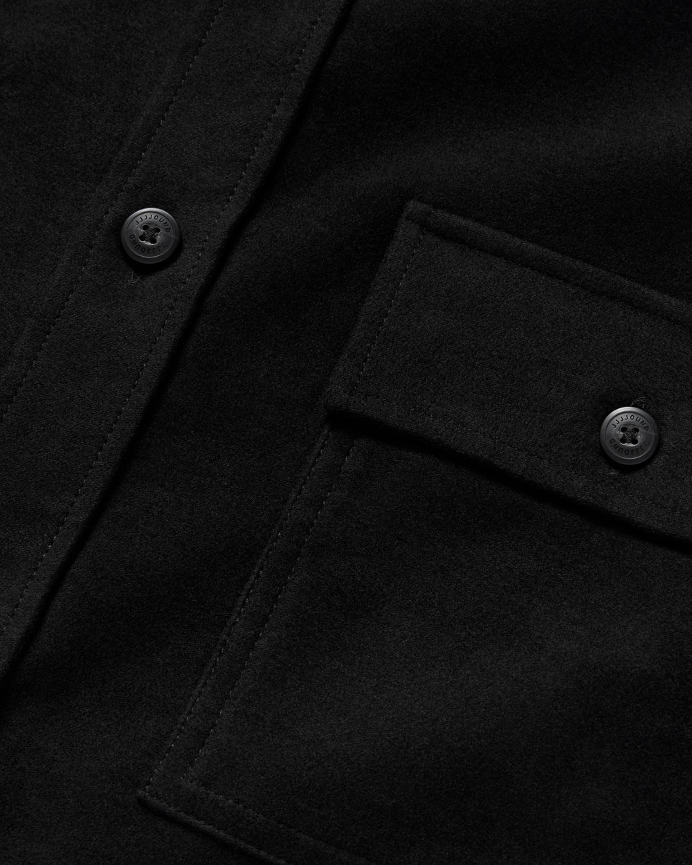 Moleskin Lined Overshirt - Black