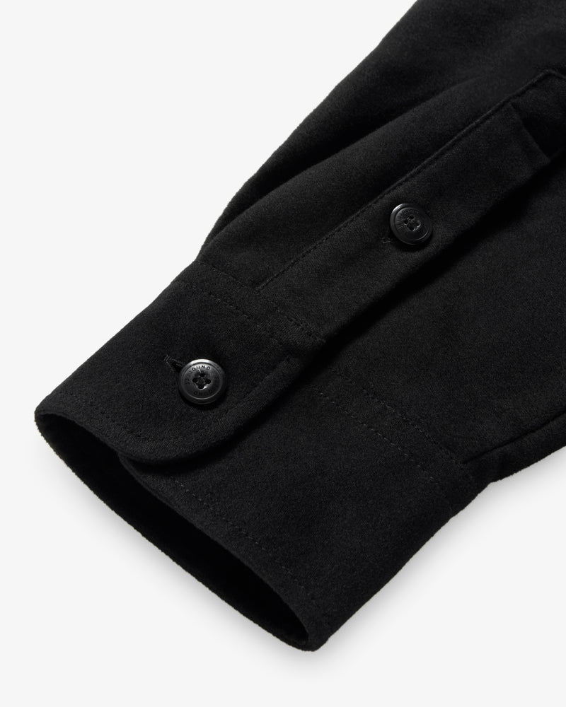 Moleskin Lined Overshirt - Black