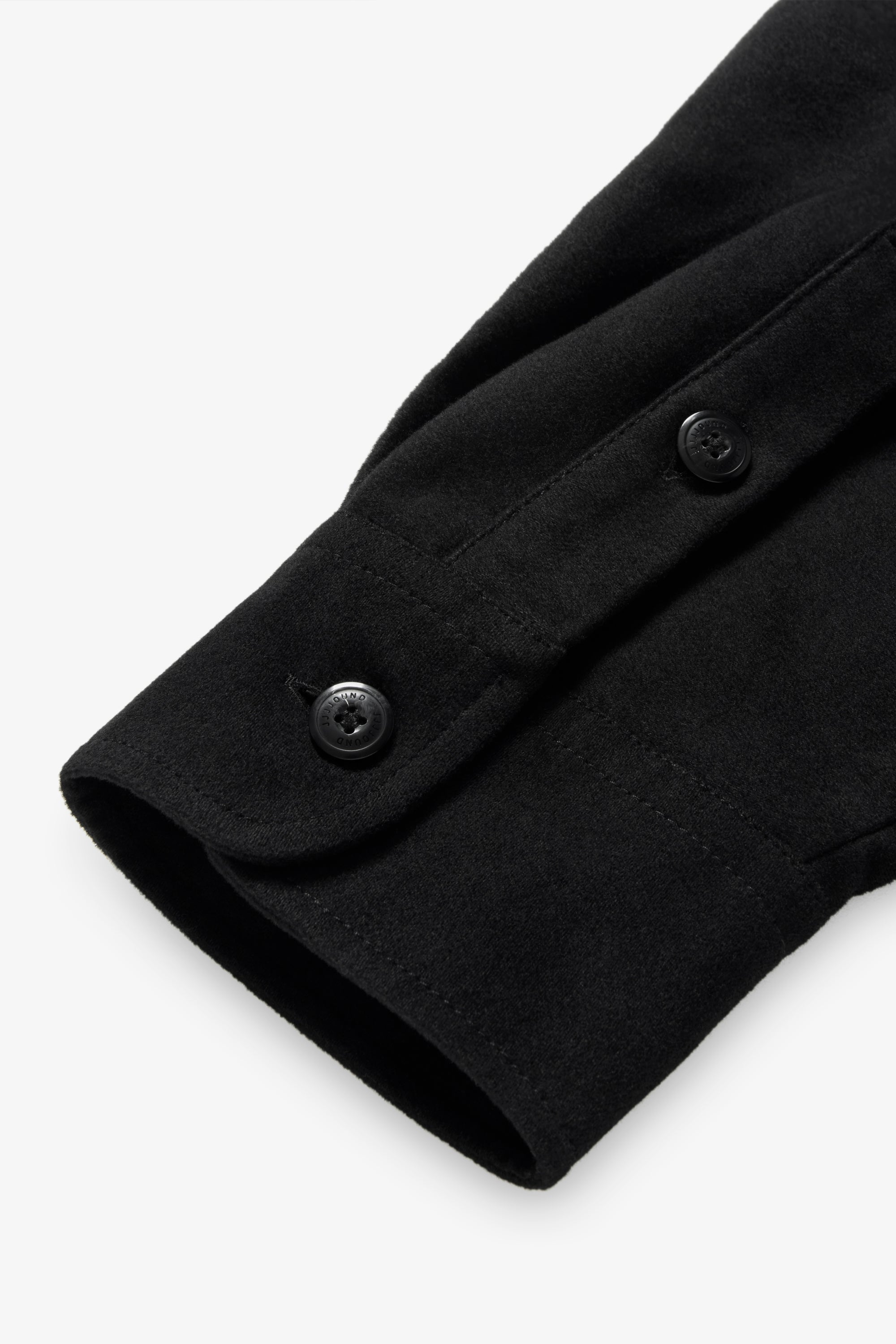 Lined Moleskin Overshirt - Black