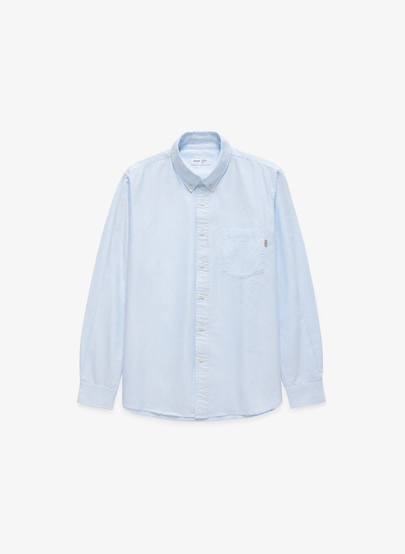 Lightweight Oxford - White/Blue Stripes