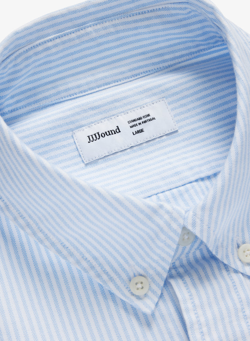 Lightweight Oxford - White/Blue Stripes