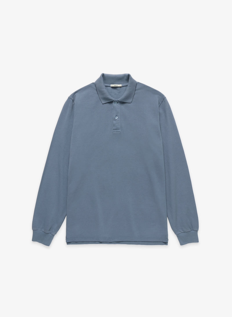 Longsleeve Polo Shirt - Storm Blue