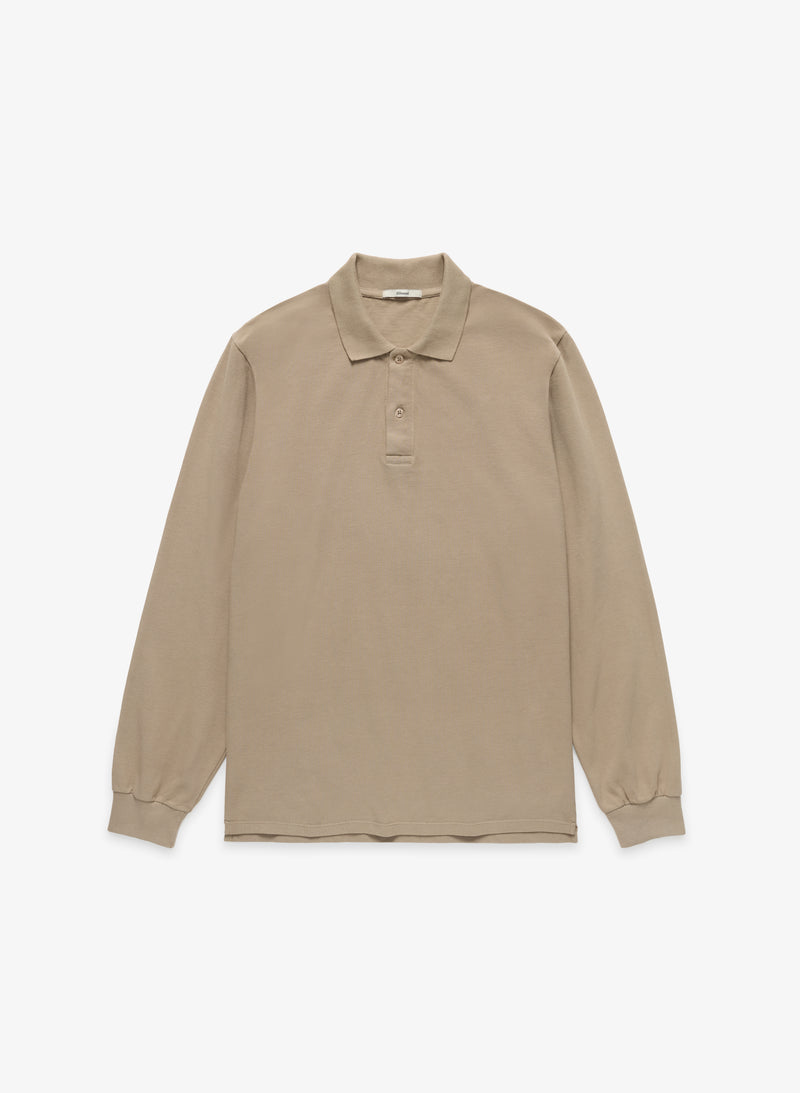 Longsleeve Polo Shirt - Taupe