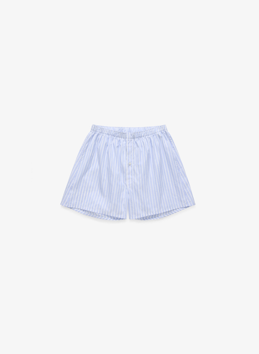 Poplin Boxer Short - White/Blue Stripes