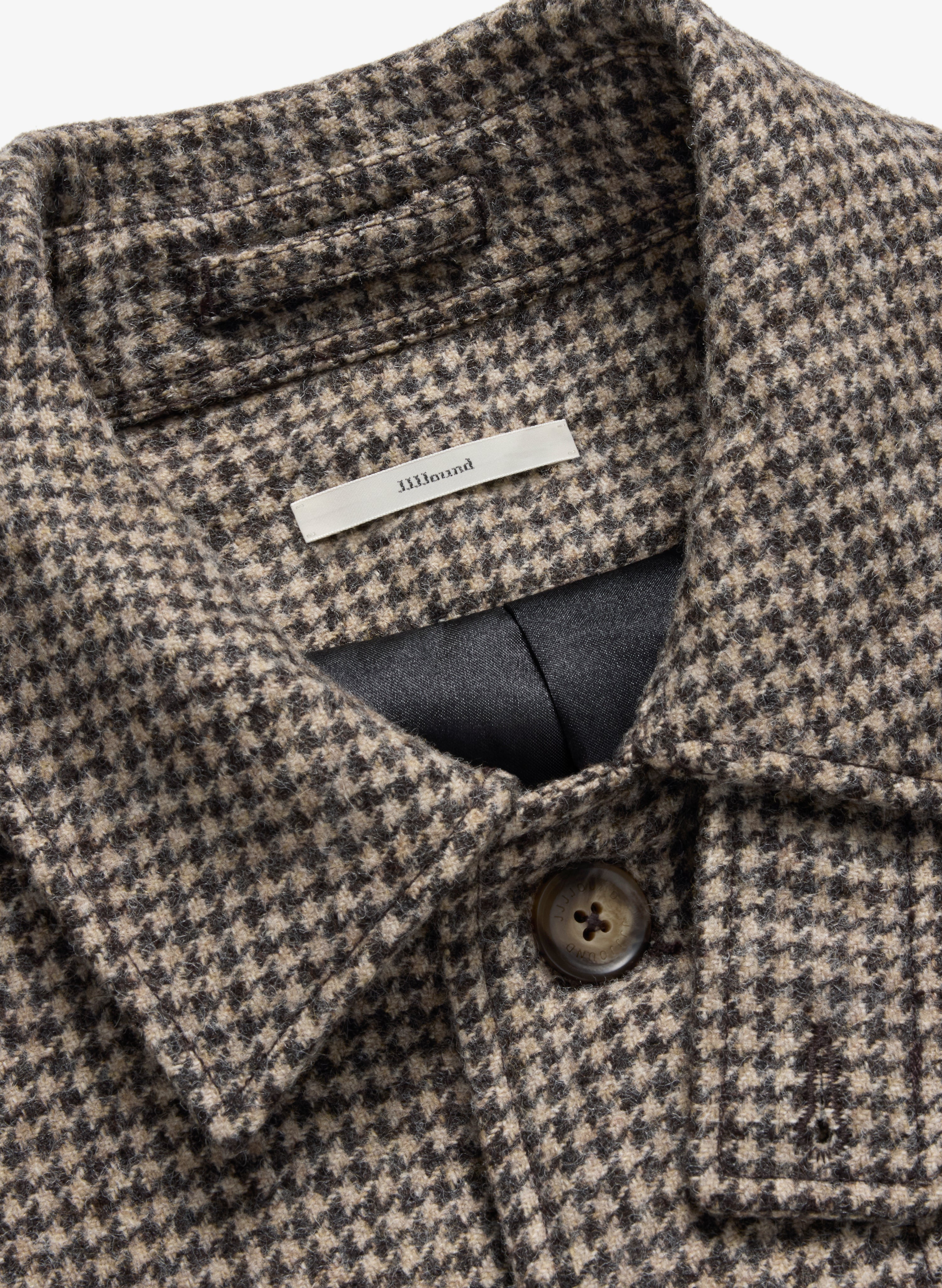 Houndstooth wool coat shops