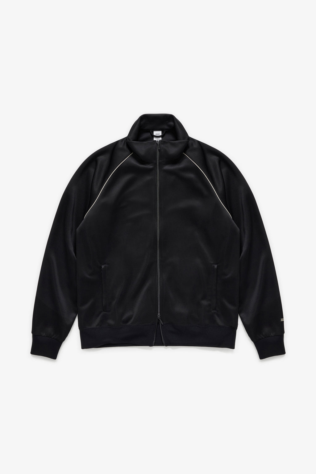 Relaxed Tricot Track Top - Black