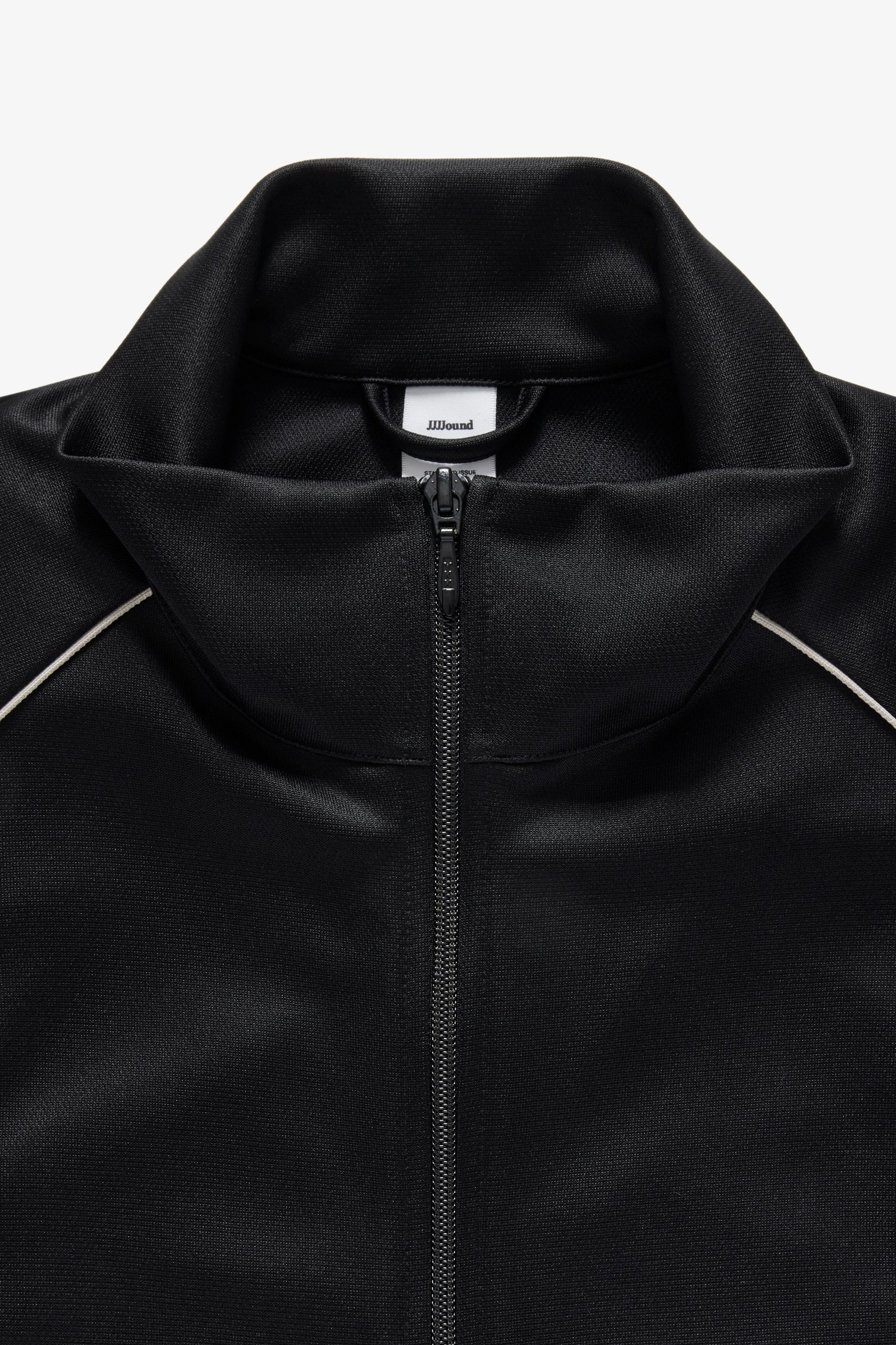 Relaxed Tricot Track Top - Black