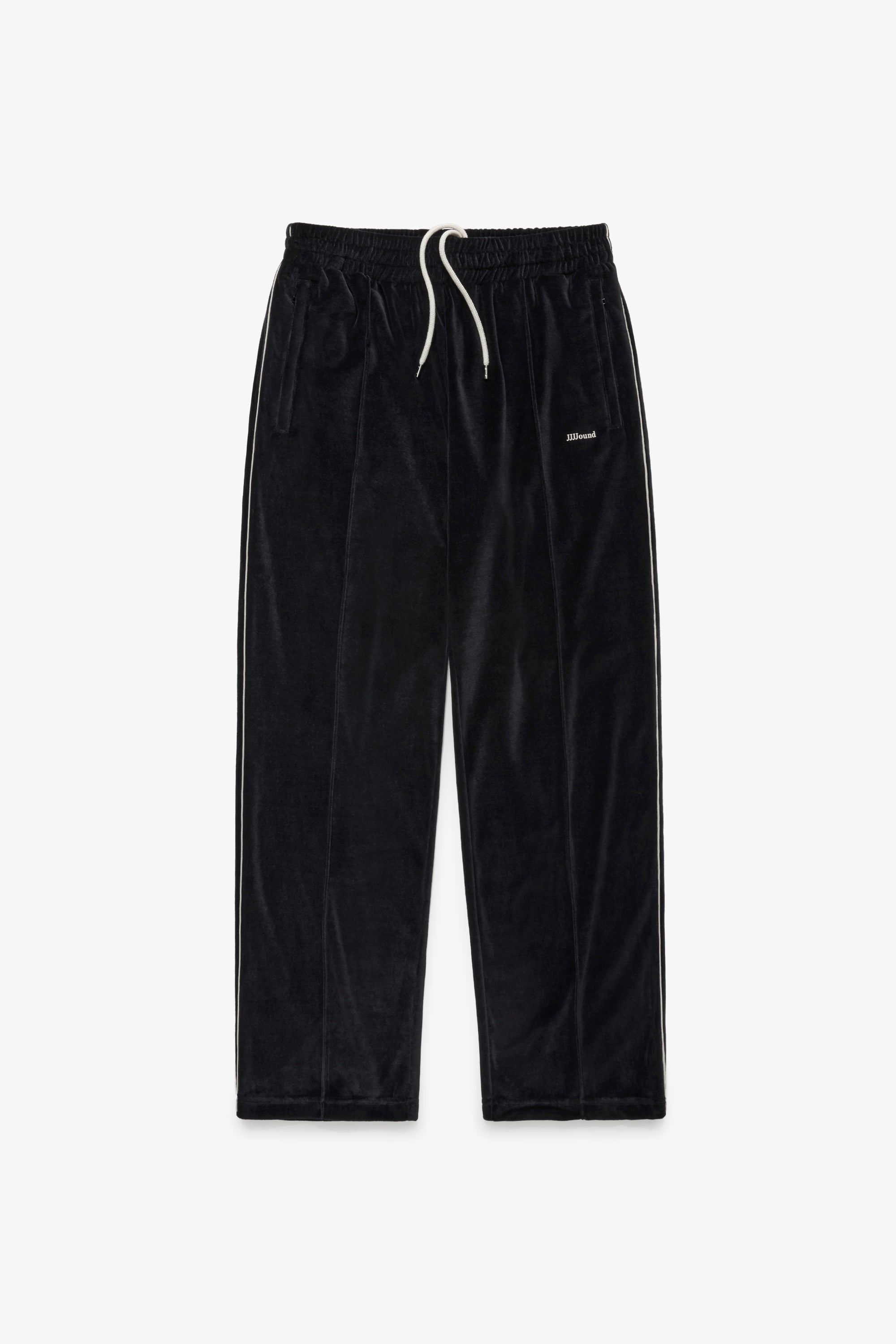 Relaxed Velour Track Pant - Black