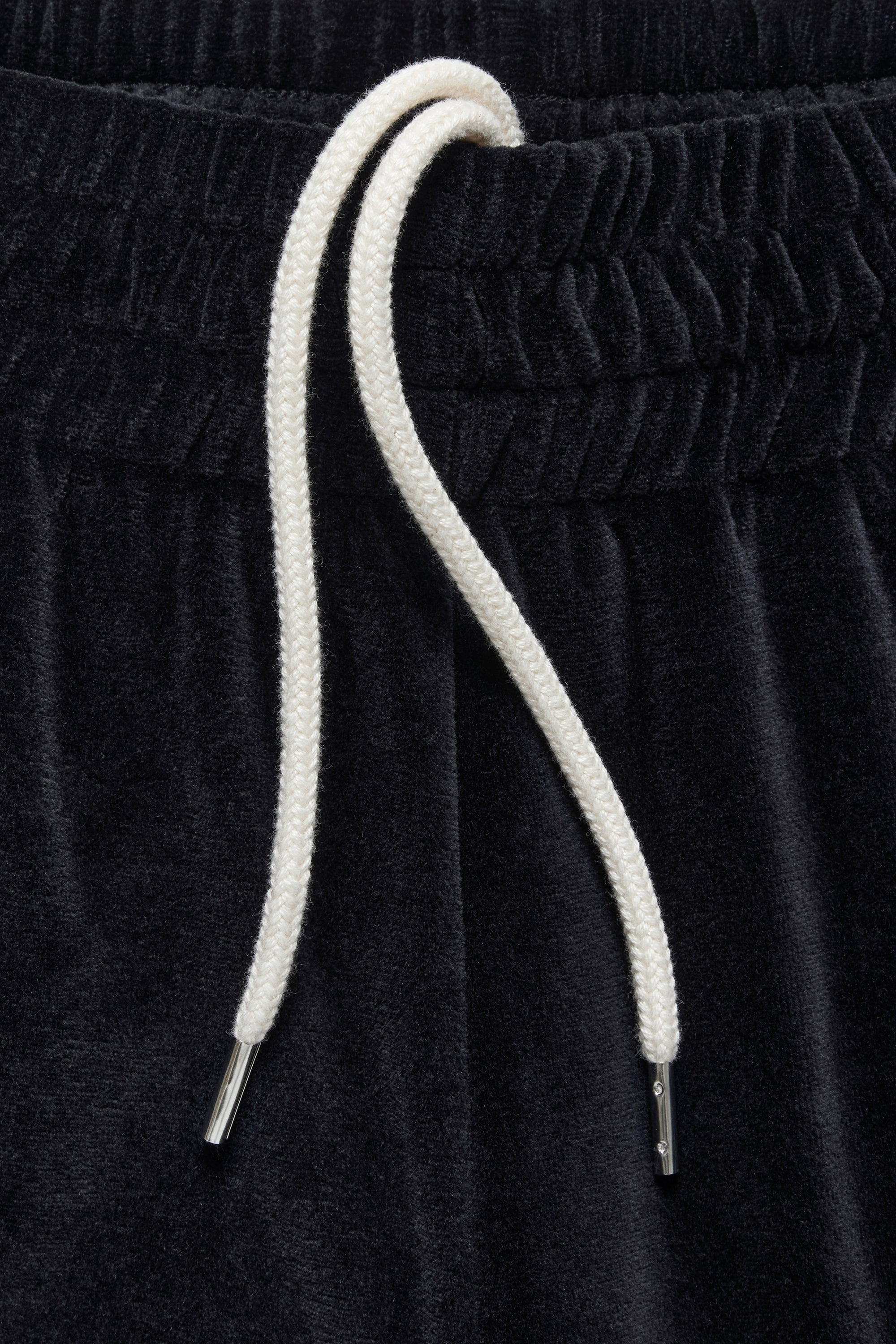 Relaxed Velour Track Pant - Black