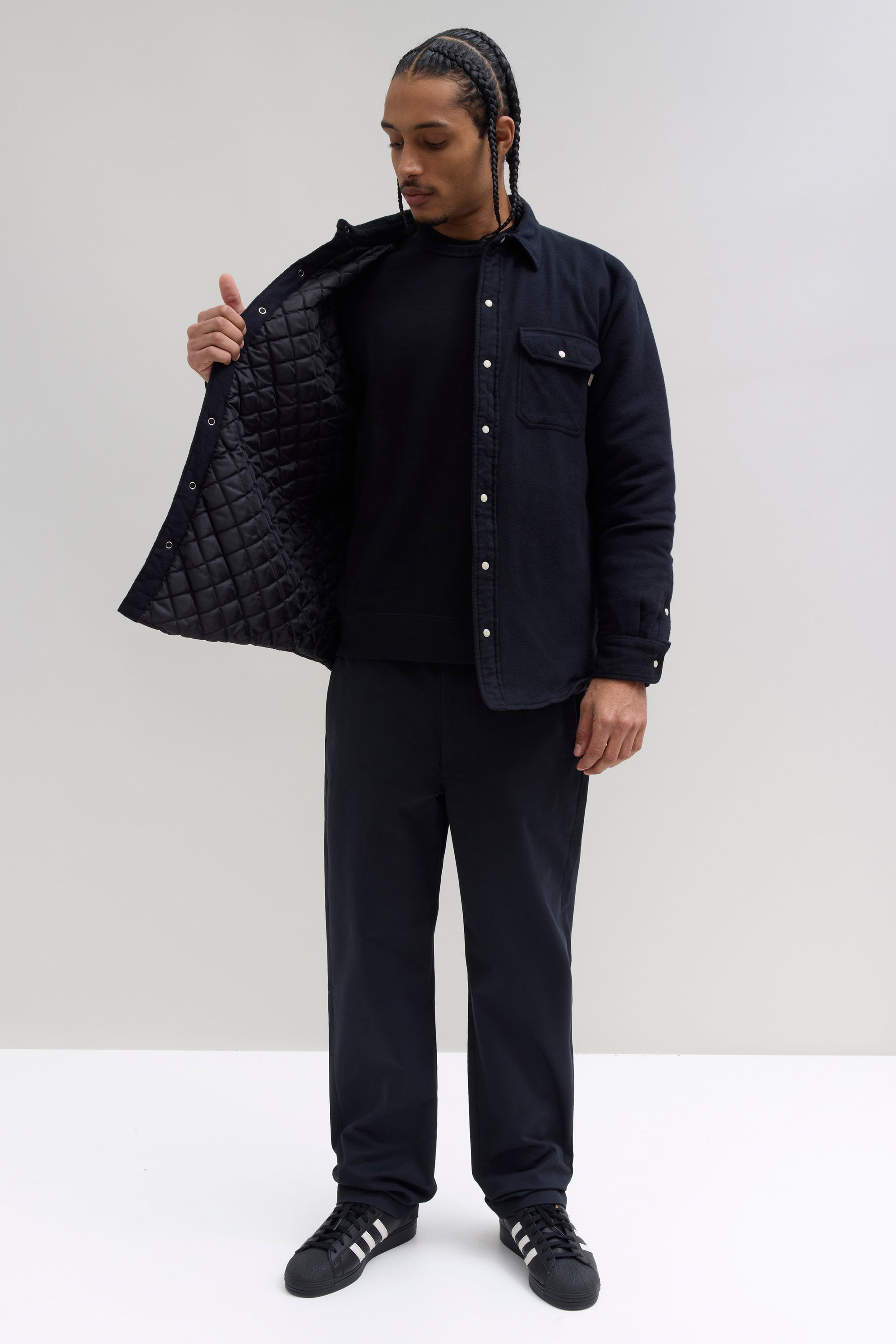 Thermal Flannel Shirt - Black