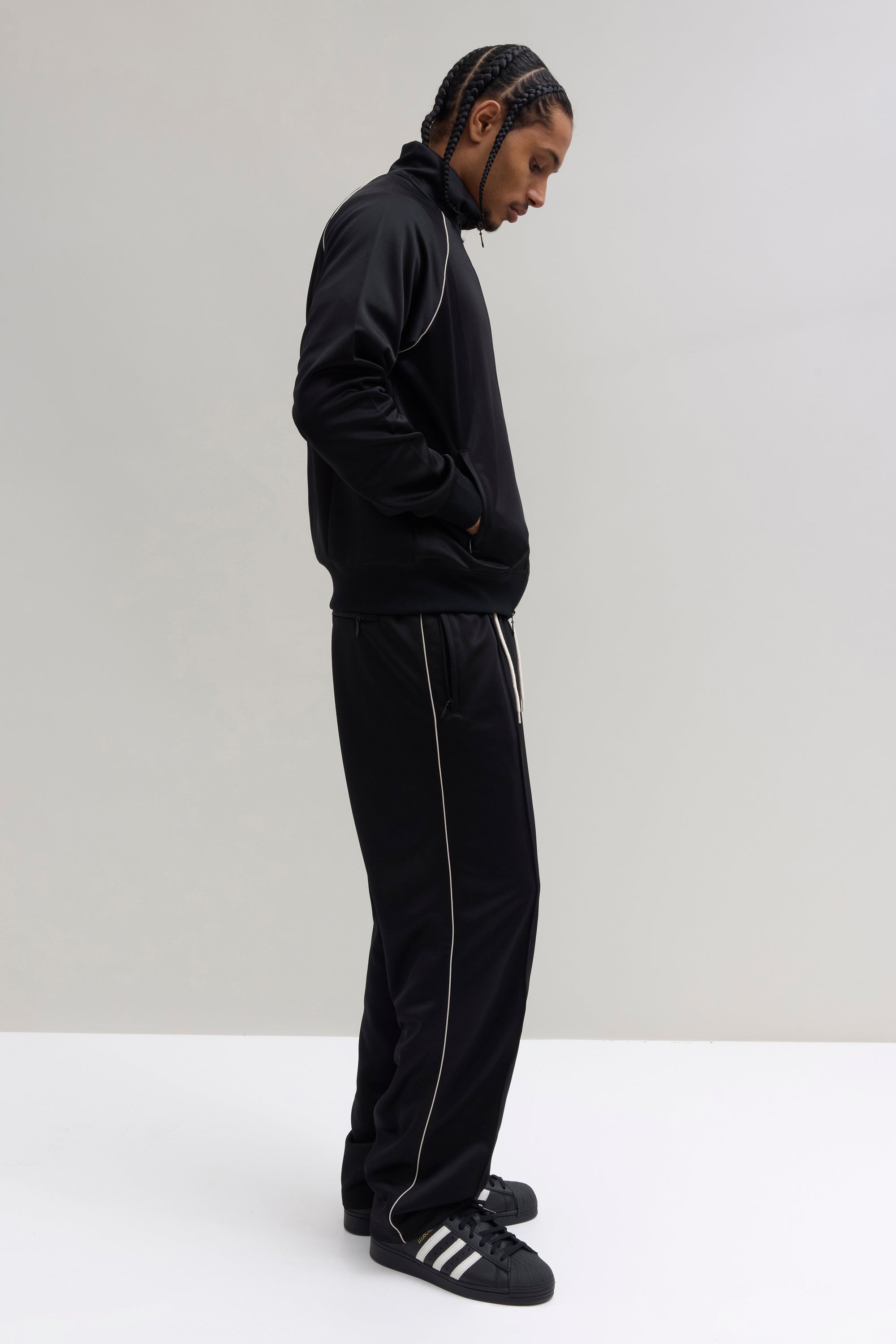 Relaxed Tricot Track Pant - Black