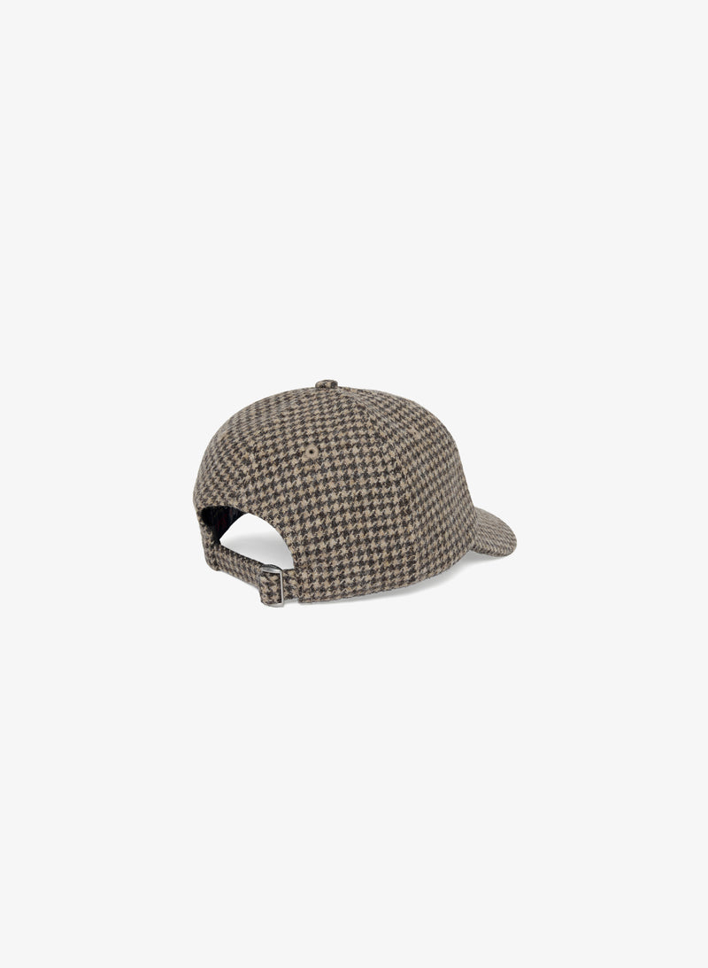 Weekend Wool Cap - Brown Houndstooth