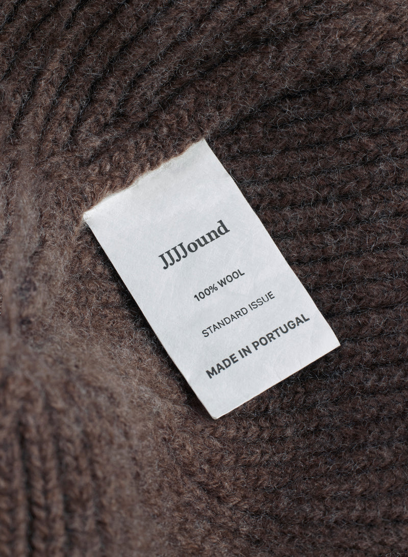 Wool Beanie - Brown