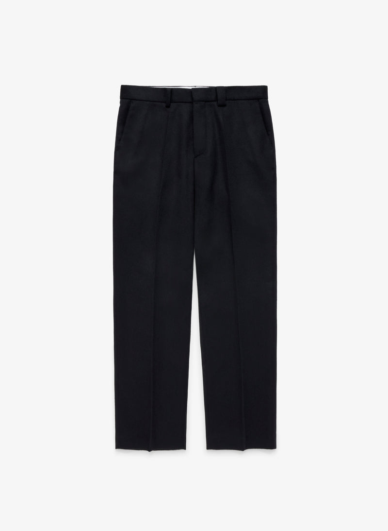 Heavy Wool Trousers Wide - Black