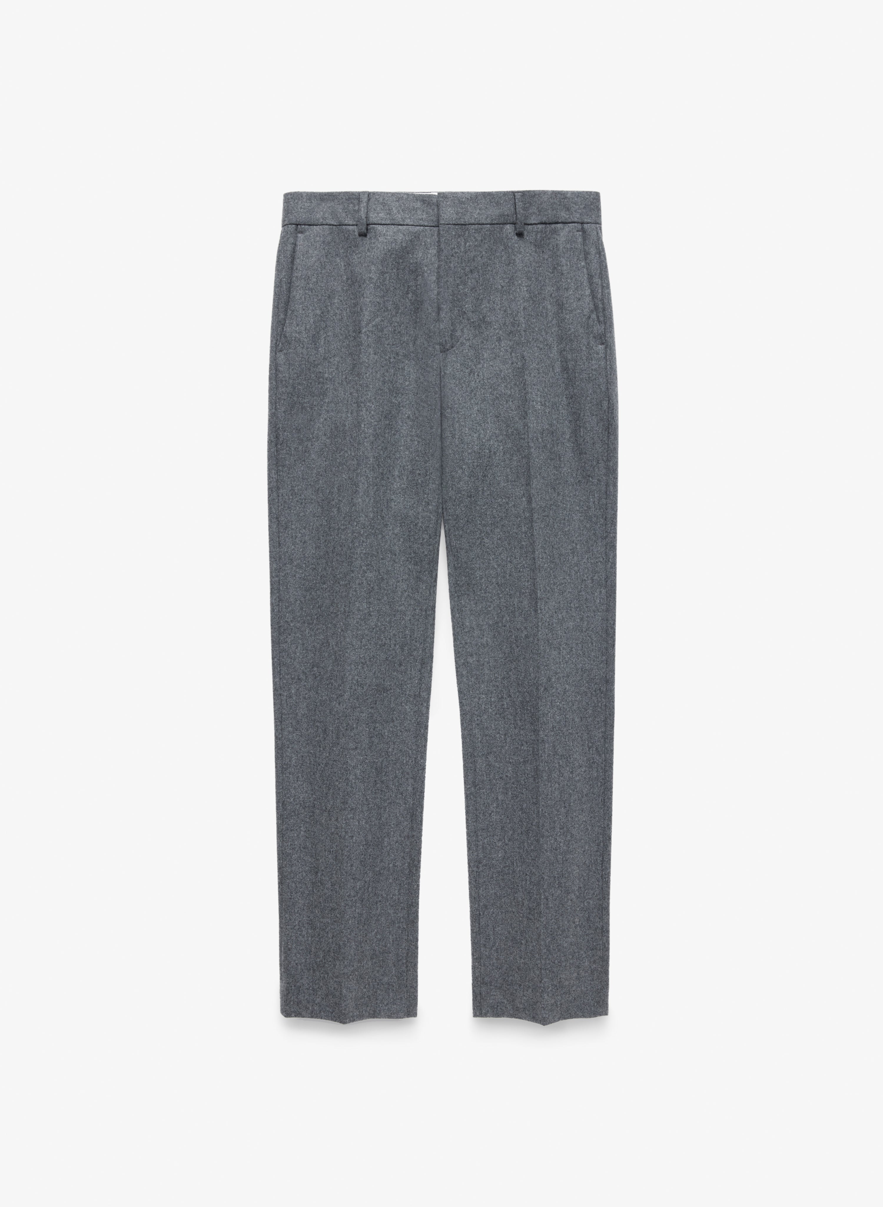 Charcoal Wellington Wool Flat Front Trouser – Favourbrook